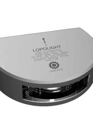 Direttamente Dal Produttore Luce di Poppa Verticale Semicerchio 135° Bianco Lopolight - Innovativa e Adatta per Imbarcazioni fino a 50 m, 50.000 Ore di Durata, Consumo Ridotto e Struttura Impermeabile IP68+
