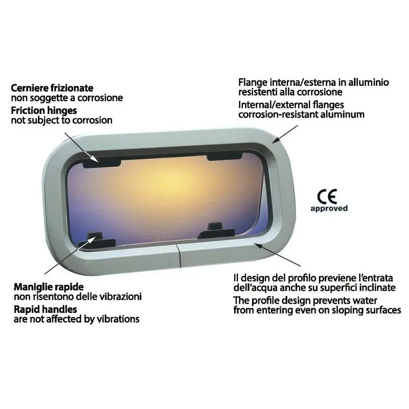 Occasione Imperdibile Oblò Lewmar Standard 1RE con Cerniere a Frizione e Zanzariera - Vetro Fumè e Maniglie ad Azione Rapida per Facile Installazione su Barche e Nautica