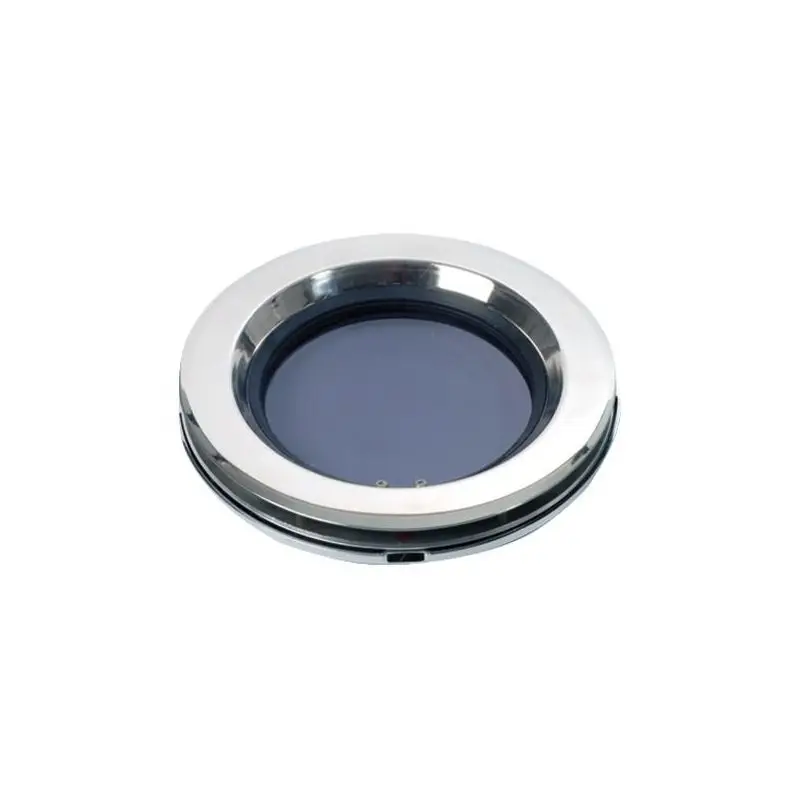 Oblò Tondo Inox Lewmar Ø 250 mm con Vetro Fumè e Controflangia in ABS Cromato - Installazione Facile e Veloce, Apertura a 180° Esclusivo