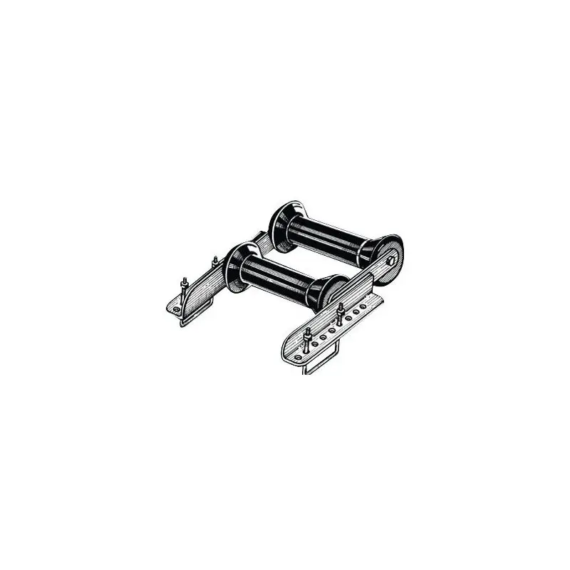 Subito Disponibile Rullo Basculante Posteriore Doppio 60 mm con Reggichiglia e Staffe a U per Fissaggio - Osculati