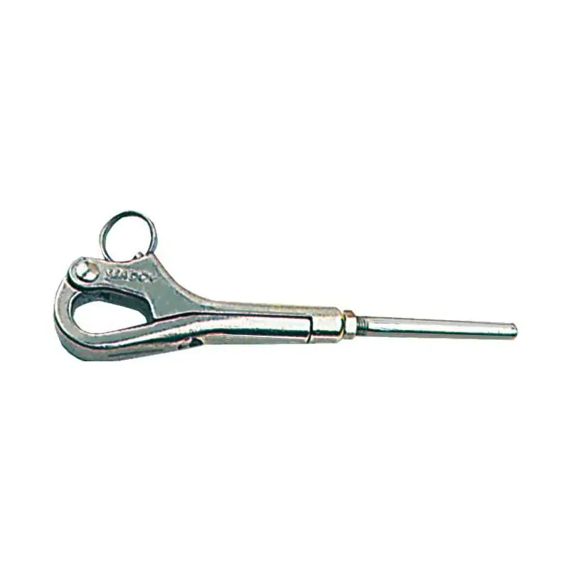 Moschettone inox pellicano 3 x 6 mm - Acciaio inox lucidato a specchio con terminale a pressare per draglie Nuova Collezione