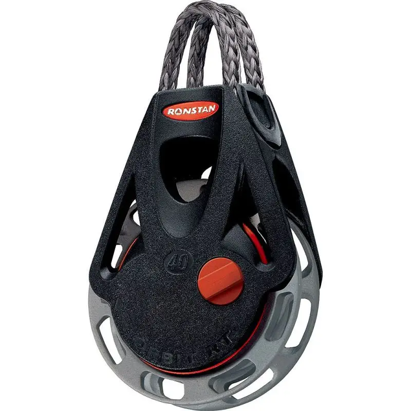 Ronstan Serie 40 RT Orbit Block™ - Bozzello Singolo Ratchet Manuale, 40mm, Carico 175kg, Leggero e Resistente per Barche Sportive e Derive Saldi