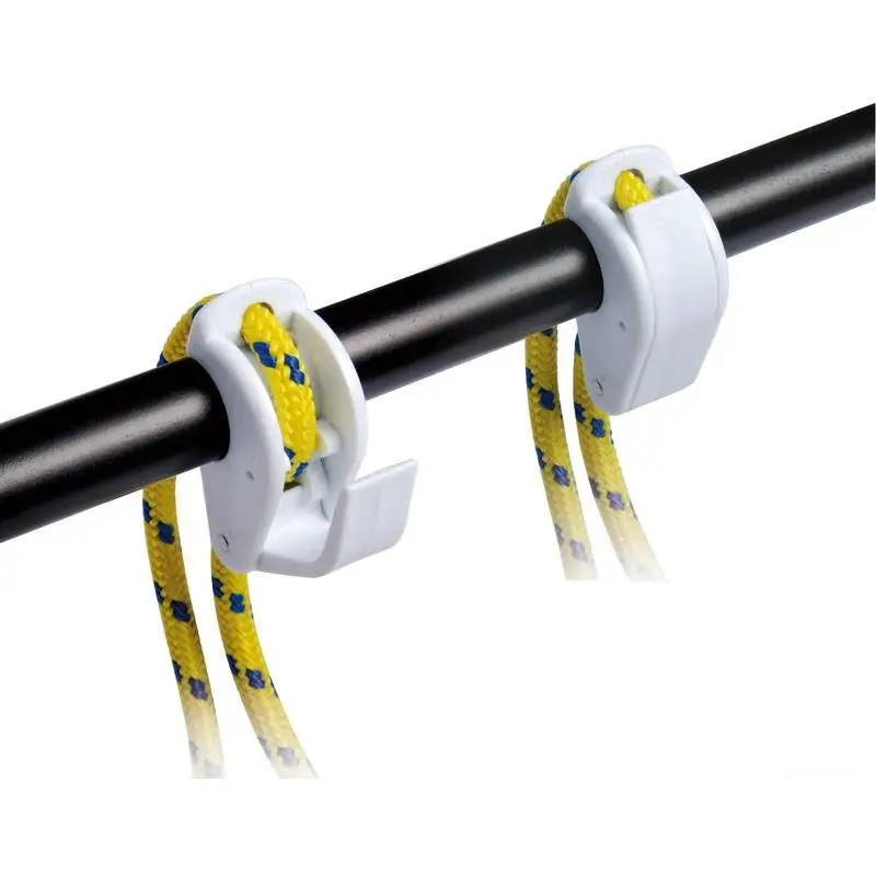 Coppia bloccacime in nylon bianco Osculati per regolazione parabordi - compatibile con cime di Ø 8 mm per fissaggio sicuro senza nodi Più Venduto