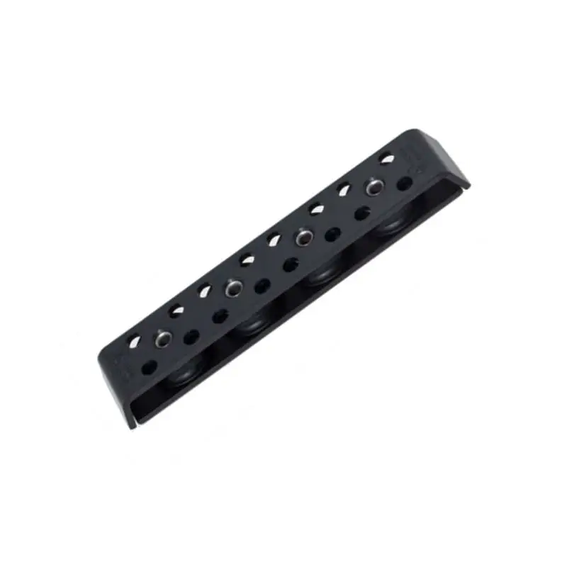 Rinvio Viadana Ø38mm Piano a Quattro Pulegge - Massima Resistenza e Leggerezza, Carico Rottura 1000 kg, Peso 252g, Alluminio Anodizzato e PTFE per Nautica Saldi