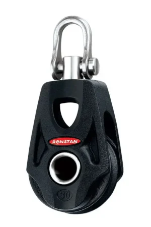 Bozzello Singolo Ronstan Series 30 Orbit Block™ con Grillo - Puleggia Autolubrificante 30mm, Carico Max 300kg, Leggero e Resistente per Imbarcazioni Fino a 5m Ordina Subito