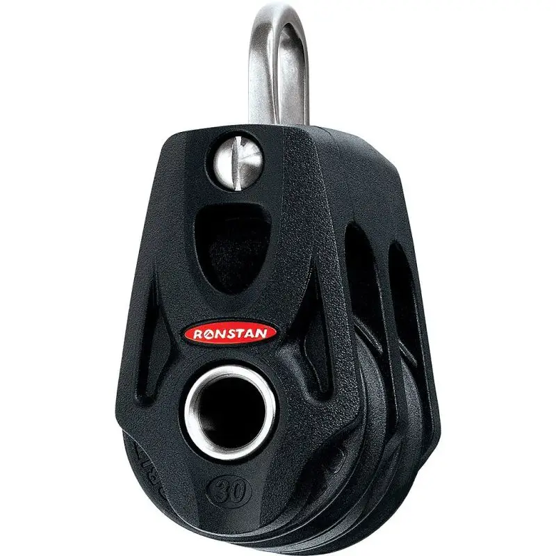 Bozzello Doppio Ronstan Series 30 BB Orbit Block™ - Diametro Puleggia 30mm, Carico Lavoro 450kg, Peso 50g, Innovativo Design con Occhiello in Dyneema SK75 per Vela e Nautica. Di Tendenza