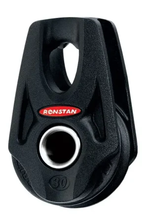 Bozzello Singolo Ronstan Series 30 Orbit Block™ con Arricavo e Puleggia Autolubrificante - Diametro Puleggia 30mm, Carico di Lavoro Max 300kg, Peso 21g, Massima Resistenza per Imbarcazioni fino a 5m Sconto