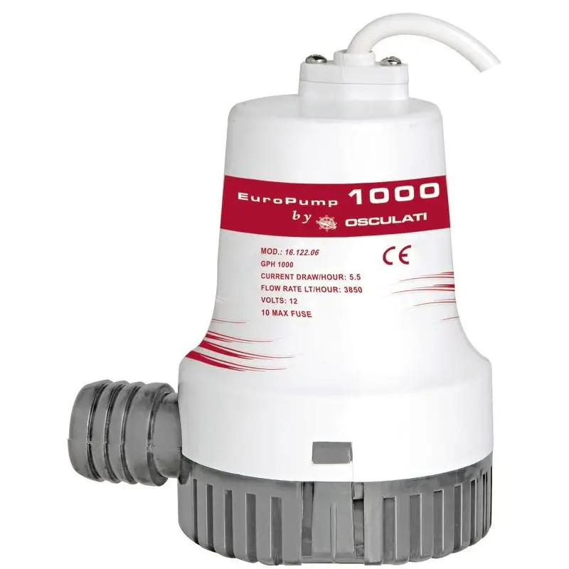 Elettropompa Nautica Europump II 1000 12 V - Pompe Certificate CE RINA Conforme ISO 8846 Occasione Imperdibile