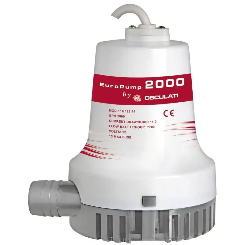 Elettropompa Europump II 2000 24 V - Pompa Nautica Certificata CE RINA per Barche e Vele, conforme alla direttiva ISO 8846 Offerta Speciale