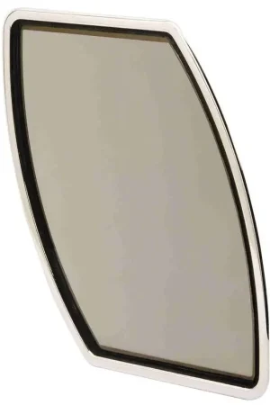 Esclusivo Oblò fisso BOMAR Flagship destro in acciaio inox AISI 316 lucido con lente acrilica fumè - Misure esterne 337x656mm - Fissaggio senza viti - Approvato CE area 1 categoria 1