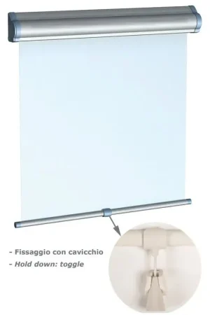Tenda avvolgibile a rullo OceanAir HatchShade 556x600 W, tessuto oscurante 100%, fissaggio con cavicchio, disponibile in diverse misure e colori, installazione facile. Nuova Collezione