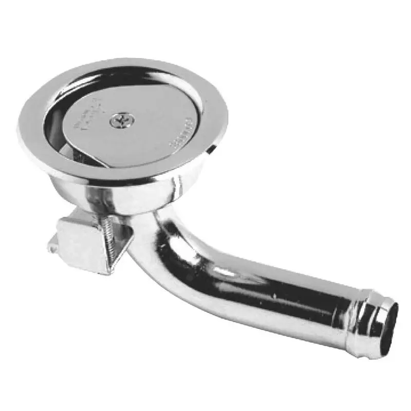 Sfiato in inox a filo testa 50 mm con finitura Chromelux, orientabile destra o sinistra, conforme norma UNI EN ISO 21487 Pagamento Sicuro