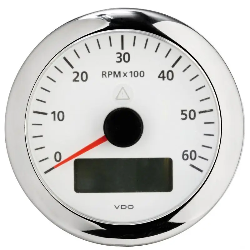 Quantità Limitata Contagiri VDO Marine 6000 RPM Bianco - Strumento Nautico Impermeabile con Retroilluminazione LED e Opzioni di Personalizzazione