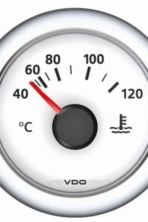 Termometro Acqua Bianco VDO Marine Ø 52 mm con Carcassa Impermeabile IP67 e Retroilluminazione LED, Funzionalità NMEA e Opzioni Supplementari per Strumenti Nautici. Offerta