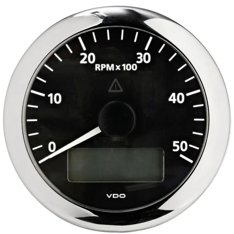 Offerta Speciale Contagiri VDO Marine 5000 RPM Nero con Carcassa Impermeabile IP67 - Quadrante Retroilluminato a LED 52 mm con Opzioni di Montaggio e Funzioni Supplementari