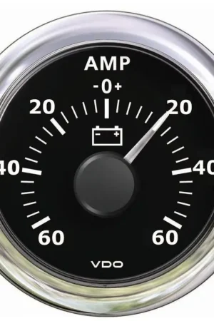 Amperometro VDO Marine -60 A +60 A Nero con Carcassa Impermeabile IP67 e Retroilluminazione LED per Barche e Nautica Compra Adesso