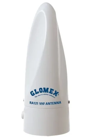 Ultima Occasione Antenna VHF Glomex RA121 a Basso Profilo per Barche con Cavo da 9 m e Connettore PL259, Guadagno 1dB, Potenza Massima 50 W, Polarizzazione Verticale
