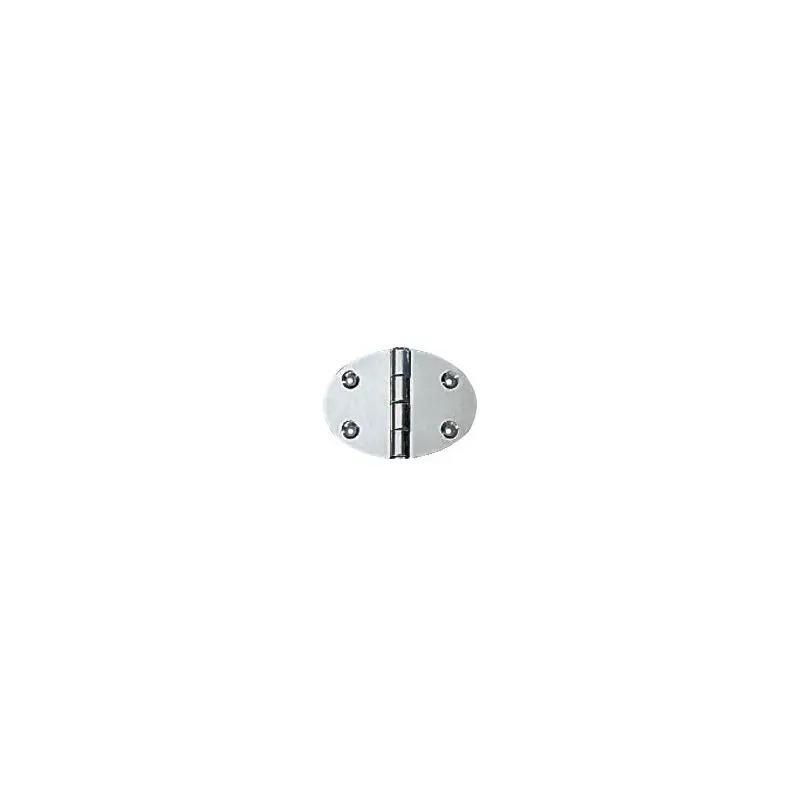 Cerniera in Acciaio Inox Lucidato a Specchio 48x67mm - Apertura 270° - Serie OVAL TYPE con Viti 2mm Professionale