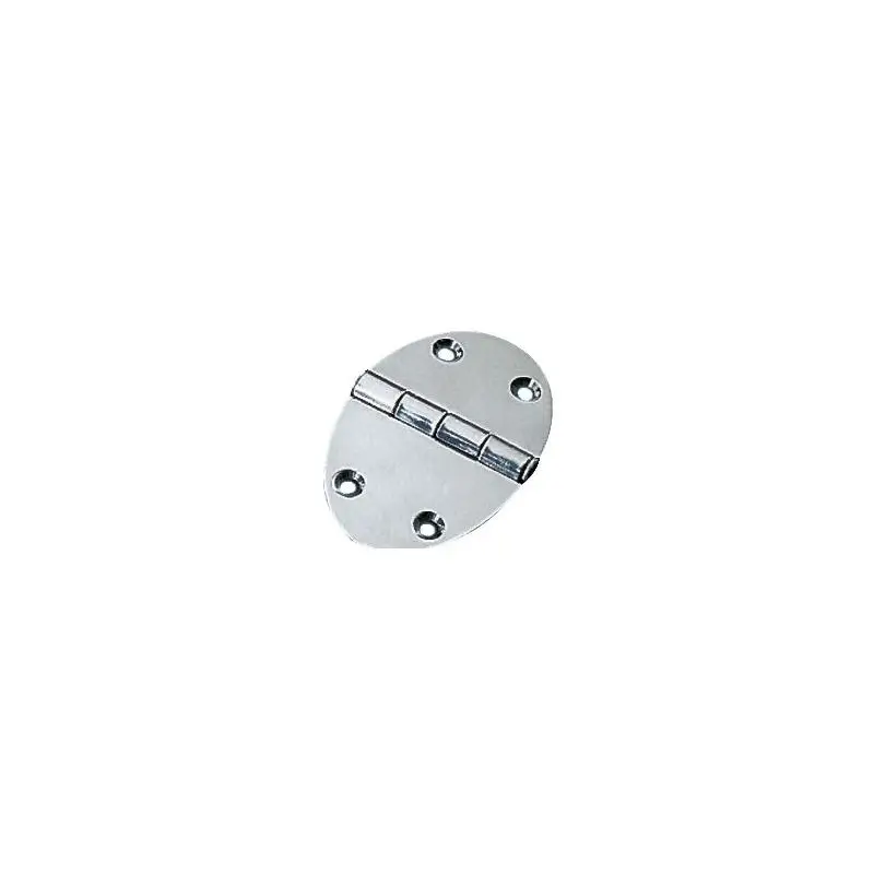Occasione Imperdibile Cerniera in Acciaio Inox Lucidato a Specchio 78x56mm con Viti da 3mm e Apertura 270° - Serie OVAL TYPE