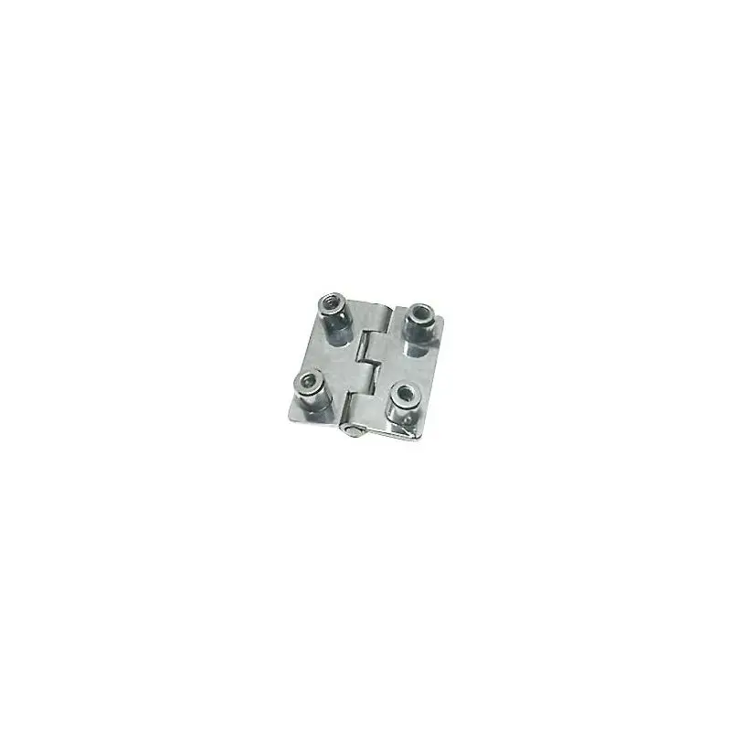 Cerniera Inox Cieca Rettangolare 51x45 mm con Boccollette Femmina Filettate 4MA - Cerniere in Acciaio Inox Senza Viti Promozione Esclusiva