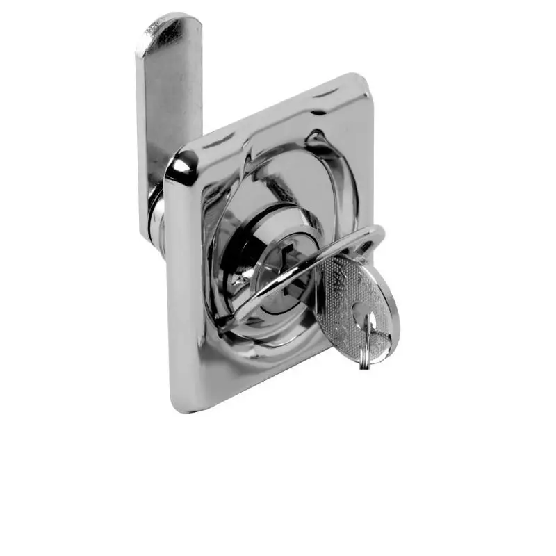 Chiusura con Chiave 50x55 in Acciaio Inox Lucidato a Specchio con Maniglietta a Filo e Serratura di Fermo per Imbarcazioni Occasione