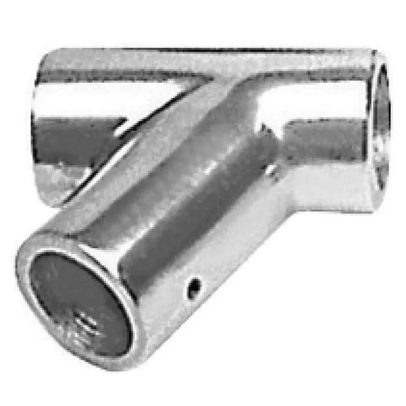 Non Perdere Raccordo T 60° in lega leggera 25 mm - Alluminio lucidato e anodizzato per tubi Ø 25/30 mm