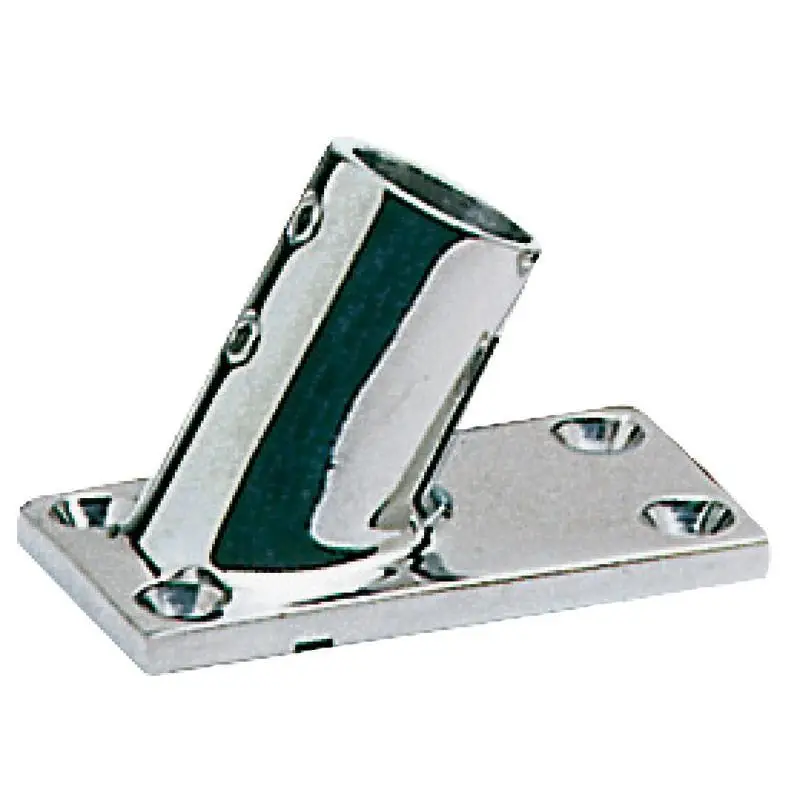 Base Inox Pulpito 60° per Tubo da 22 mm in Acciaio Inox AISI 316 Lucidato a Specchio - Ideale per Nautica e Barche Offerta Speciale