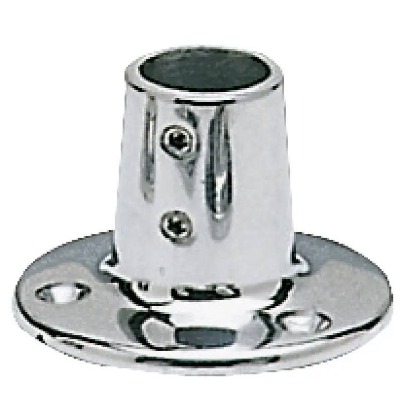 Offerta Base Inox Diritta 22 mm in Acciaio AISI 316 Lucidato a Specchio per Tubi da 22/25 mm - Alta Qualità per Nautica e Vela