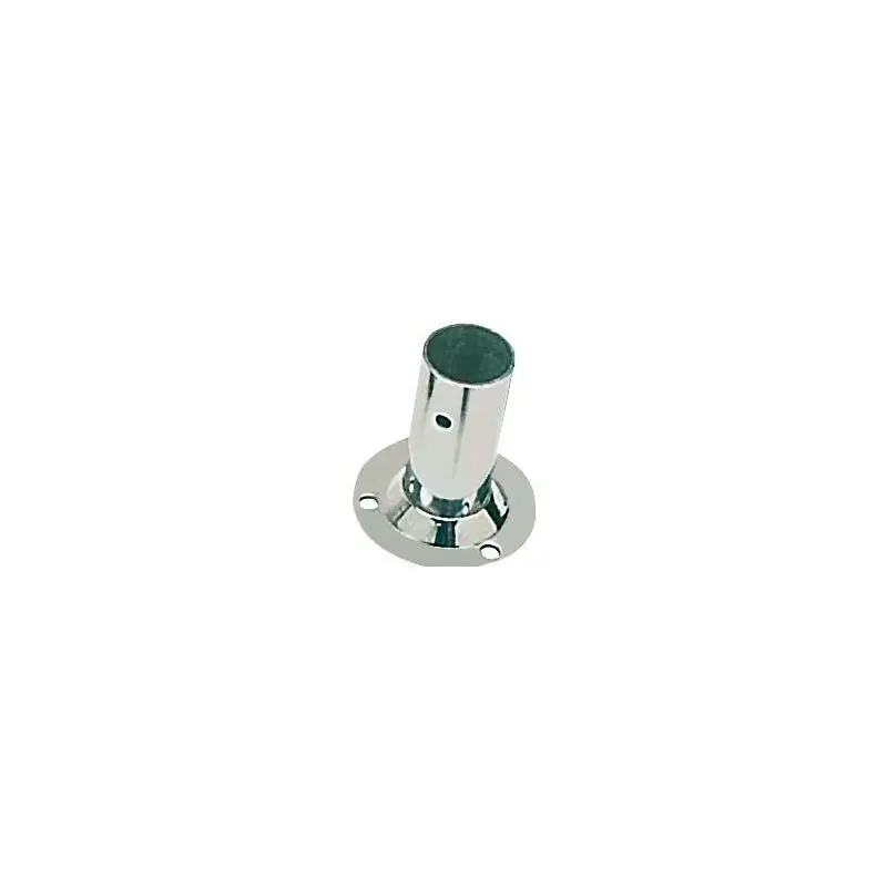 Basetta Tonda Inox 90° 22 mm - Acciaio Inox AISI 316 Lucidato per Pulpito Nautico, Finitura a Specchio e Saldatura ad Argon Prezzo Basso