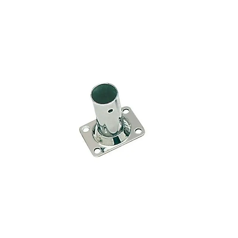 Basetta rettangolare inox 90° 22 mm in acciaio inox AISI 316 lucidato per pulpite nautico - Finitura a specchio e saldatura ad argon per massima resistenza Compra Adesso