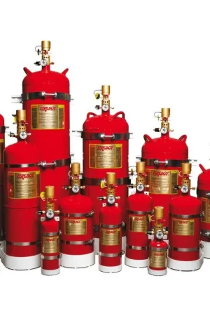Acquista Ora Estintore automatico/manuale Fireboy 13,4 kg per sale macchine e vani motore fino a 51 metri cubi, attivazione a 79°C, agente estinguente FK-5-1-12, approvato USCG e ISO RINA.