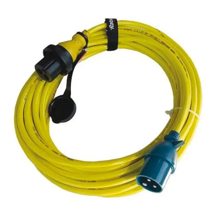 Cavo da Banchina 3 × 6 mm² - 25 m con Spina Stagna e Indicatore di Tensione per Imbarcazioni Prezzo Di Fabbrica