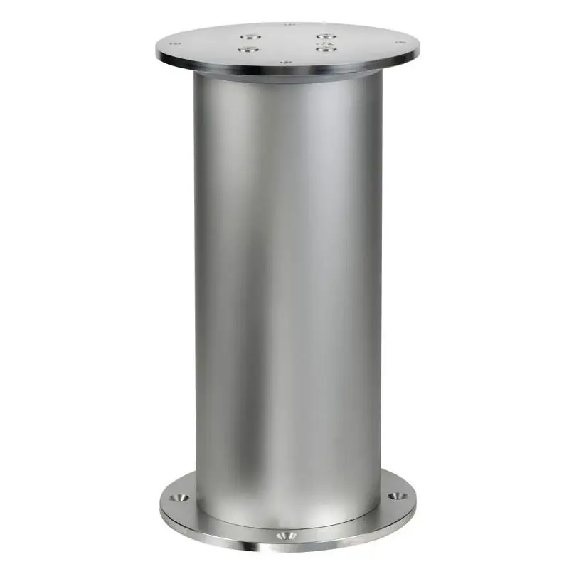 Offerta Lampo Gamba Tavolo Elettrica Dudge 77 Rotonda in Alluminio Anodizzato Argentato con Antirotazione per Barca