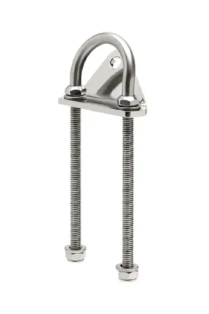 Non Perdere Coppia di golfari a U Allen 120mm, filo 6mm, larghezza interna 32mm con ferramenta di fissaggio in acciaio inox marino