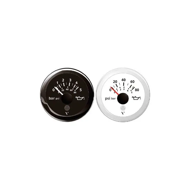 Manometro Olio Ø 52 mm VDO Marine con Illuminazione Rossa e Cavo di Collegamento IP67 Prezzo Ridotto