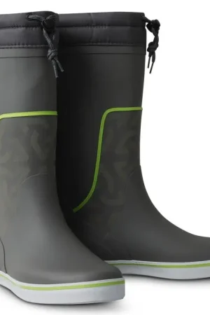 Novità Stivali Sailing Typhoon gomma grigio/lime con suola antiscivolo e tallone rinforzato