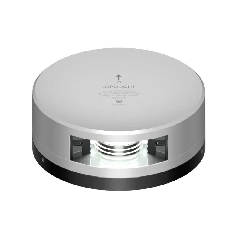 Prezzo Scontato Lopolight Luce di Poppa Orizzontale Rotonda 135° Bianca a Base Piatta - LED Alta Luminosità, Consumo Ridotto, Durata 50.000 Ore, Impermeabile IP68+, per Imbarcazioni fino a 50 m