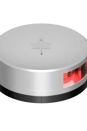 Reso Gratuito Luce di Navigazione Lopolight Sinistra Orizzontale 112,5° Rossa LED 1,5W IP68 per Imbarcazioni fino a 50m - Alta Efficienza e Durata 50.000 Ore - Nero.