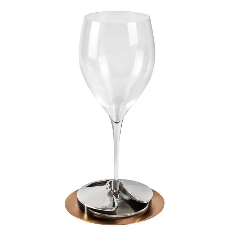 Nuovo Arrivo Portacalici inox finitura bronzo con base antiscivolo e inserto in gomma per stabilità durante la navigazione. Design elegante e resistente, perfetto per barche.