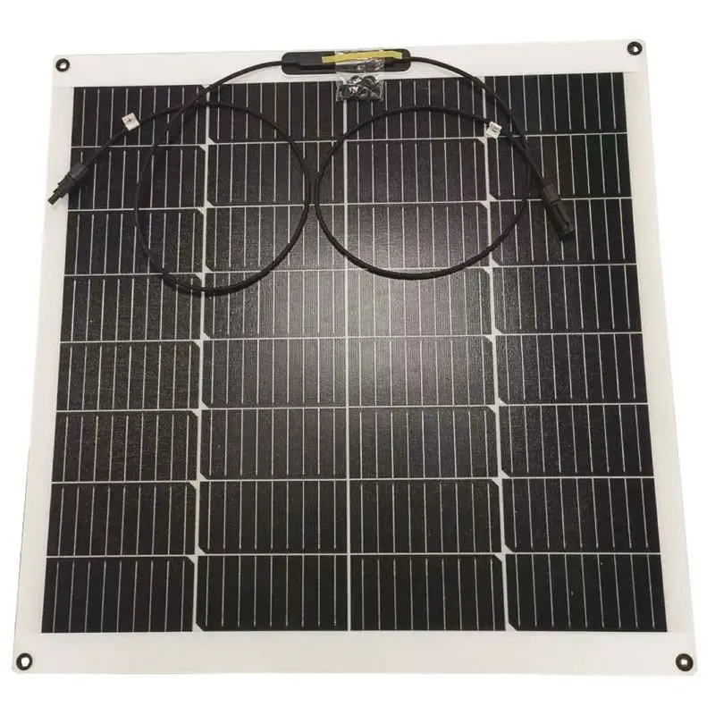 Pannello solare ultrasottile 75 W con celle aerospaziali, dimensioni 739x731x2,5 mm, efficienza 23%, fissaggio biadesivo, cavo con spina MC4 incluso. Bestseller