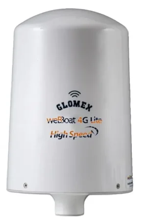 Must-Have Glomex weBBoat® 4G Ultra Speed - Sistema All-in-One Dual SIM 4G/Wi-Fi per Internet Fino a 20 Miglia dalla Costa, Velocità Fino a 600 Mbps, Installazione Facile e Gestione via App