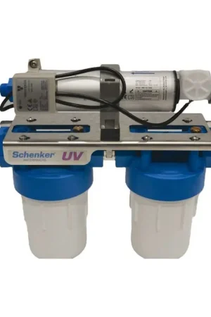 Super Prezzo Sistema di purificazione a raggi UV da sottolavello Schenker con lampada UV LED e filtri per riduzione batterica e miglioramento qualità acqua, adatto per autoclavi fino a 14 l/min.