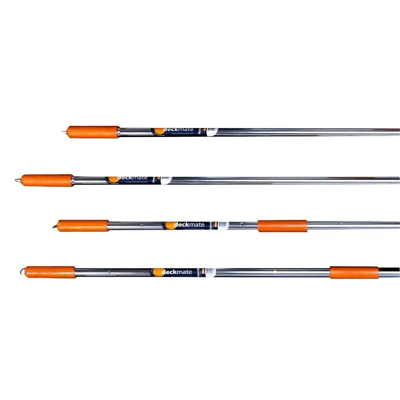 Direttamente Dal Produttore Deck Mate Manico Fisso 150 cm in Alluminio Anodizzato con Sistema di Bloccaggio a Scatto e Impugnature Antiscivolo