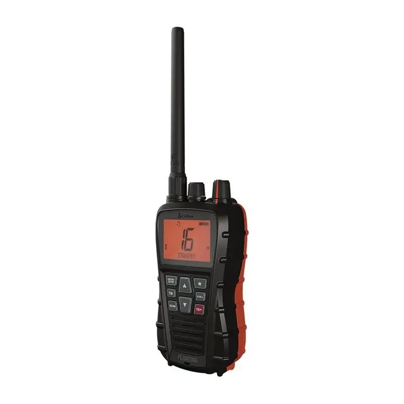 Sconto VHF Cobra 350E Bluebound - Radio Nautica IPX7 Galleggiante con Torcia e Strobo, Schermo LCD Luminoso, Audio Potenziato e Batteria 1500mAh, Ricarica USB-C