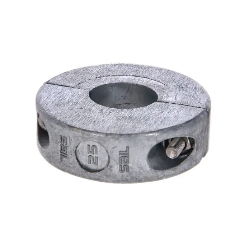 Collare Ø 25 mm in zinco per assi elica - Collare basso con bulloni e dadi in acciaio inox A2. Ideale per spazi ristretti nella nautica. Promozione