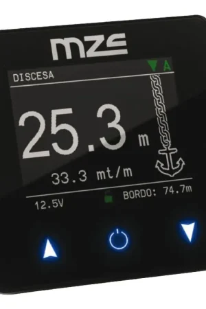 Prezzo Di Fabbrica Pulsantiera con Contametri Universale a Cavo MZ Electronic LCD Retroilluminato IP65 per Nautica con Funzioni di Velocità, Tensione e Allarme per Verricello