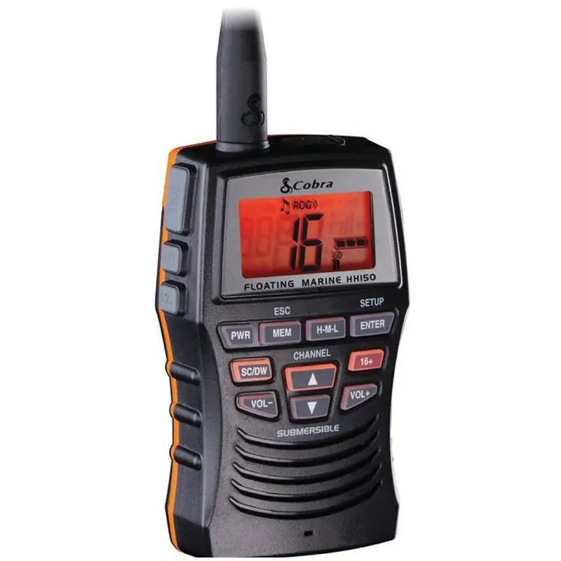 COBRA MARINE MR HH150FLTE VHF portatile galleggiante IPX7 3W Dual Watch Prezzo Basso