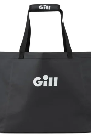 Borsa impermeabile per il cambio con tappetino poggiapiedi Gill Marine - Wet Bag nera in PVC, pratica e resistente, perfetta per cambiarsi all'aperto e mantenere i piedi puliti. Professionale