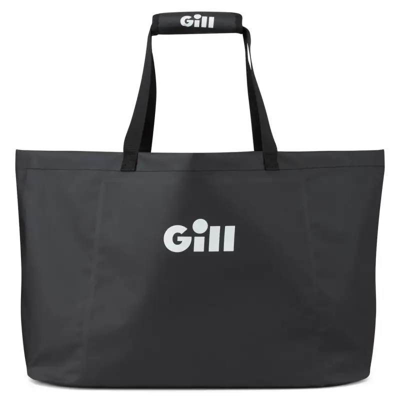 Borsa impermeabile per il cambio con tappetino poggiapiedi Gill Marine - Wet Bag nera in PVC, pratica e resistente, perfetta per cambiarsi all'aperto e mantenere i piedi puliti. Professionale