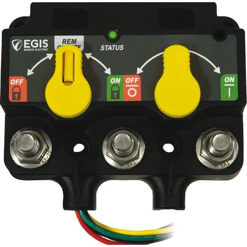 XD Flex 2 Dual - Relè di disconnessione batteria bistabili con VSR e meccanico, dotato di manopole e cavi volanti per applicazioni nautiche. Promozione Esclusiva